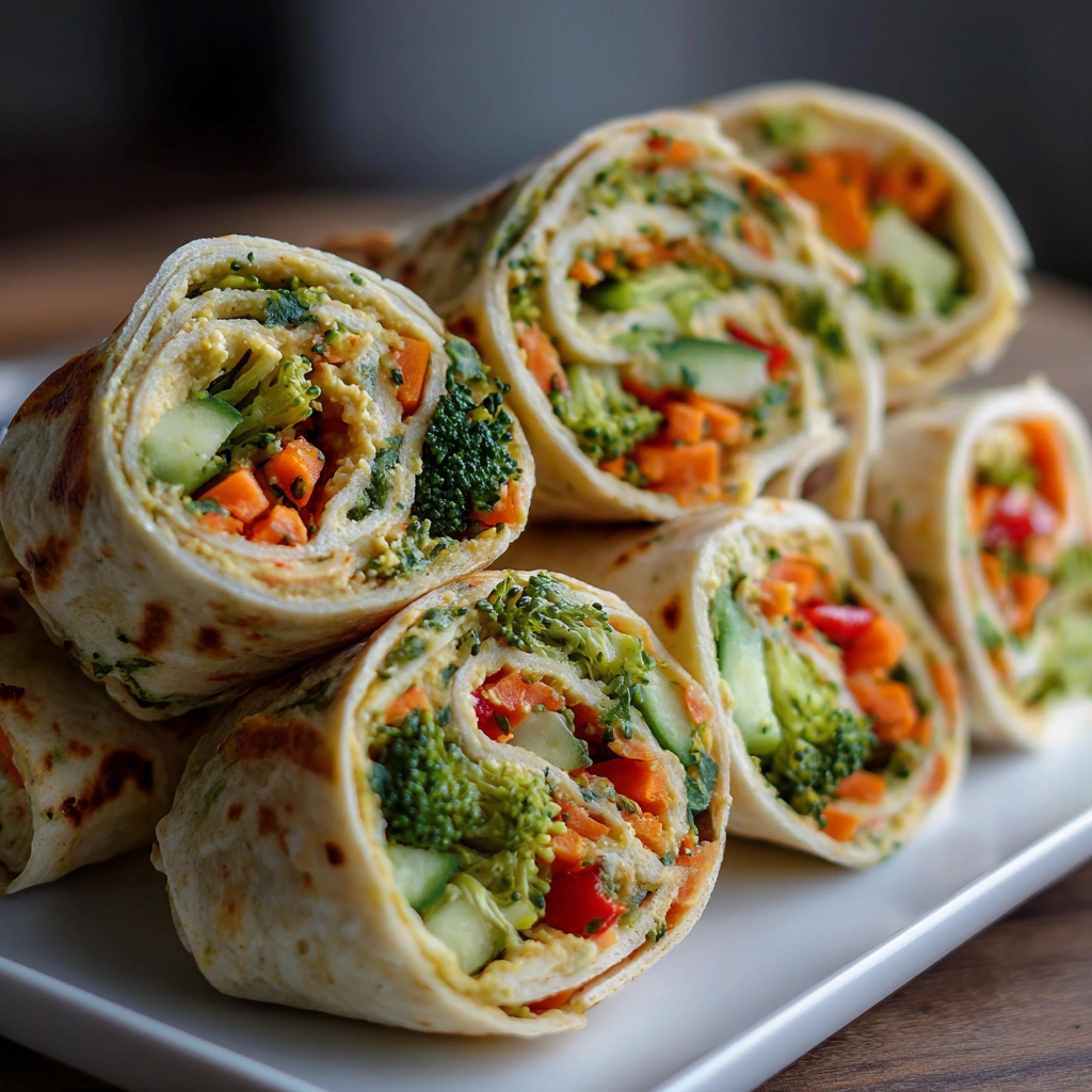 Vegan Veggie Pinwheels with Broccoli and Carrots Delightfully Simplified!