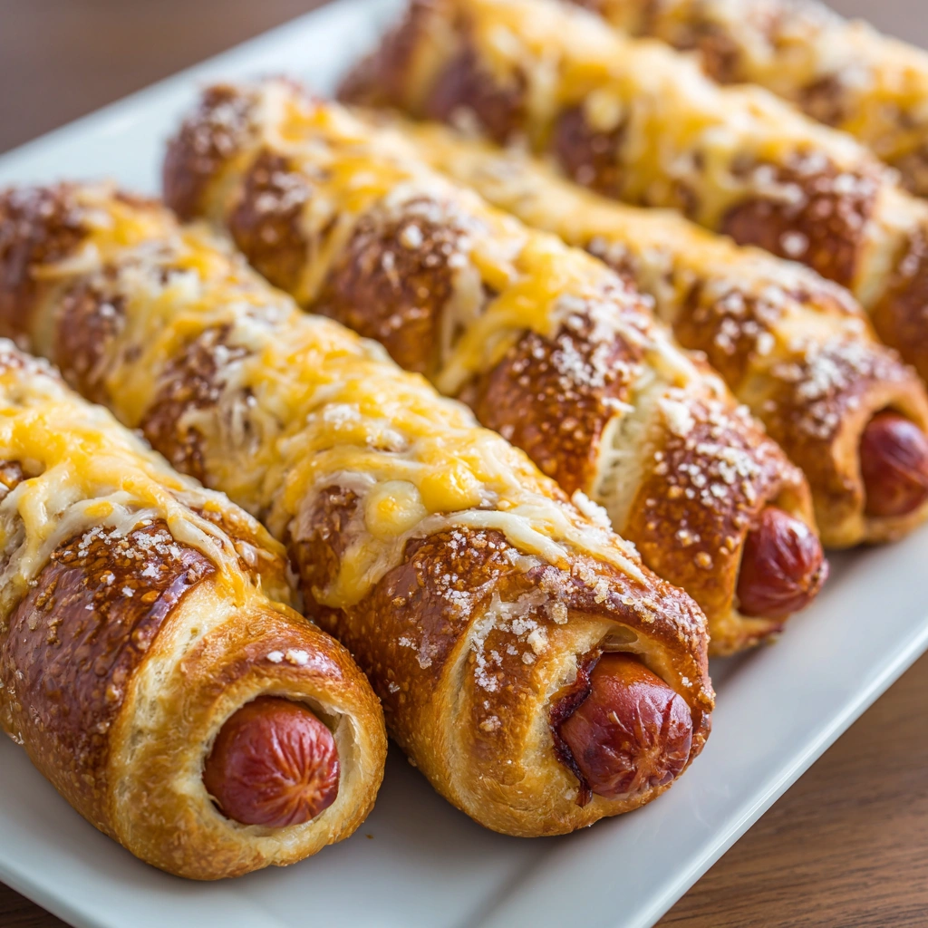 Soft Baked Cheesy Pretzel Dogs: A Delicious Twist!