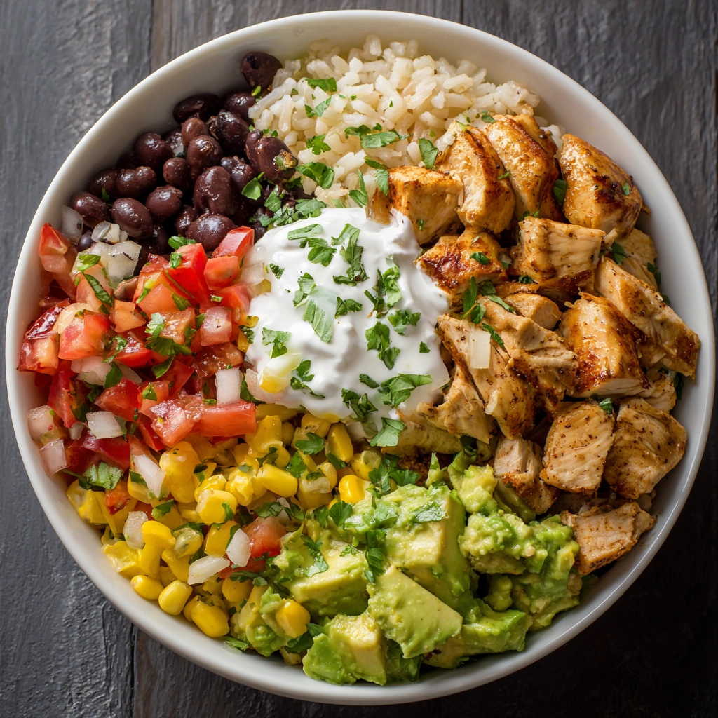 Easy Low-Calorie Chicken Burrito Bowl: A Flavorful Delight!