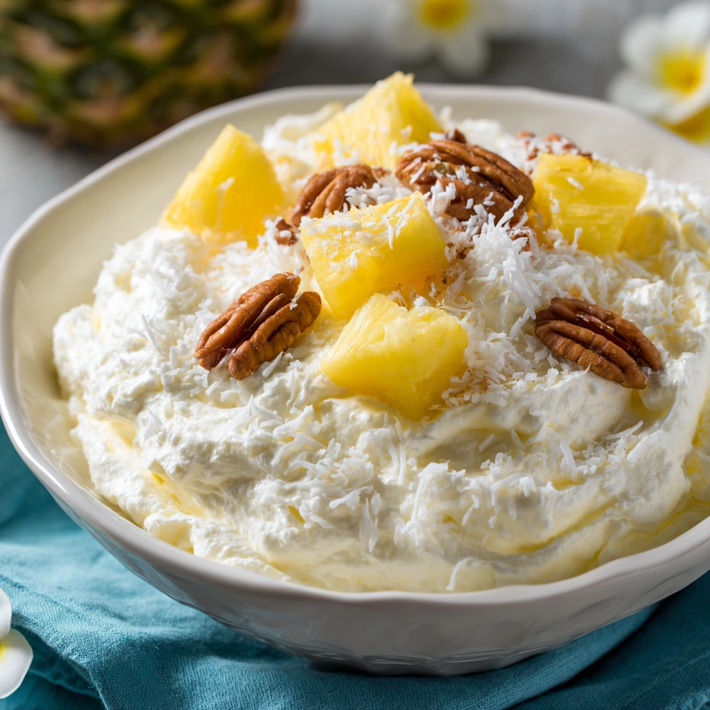 Hawaiian Pineapple Coconut Cream Fluff is Irresistible!