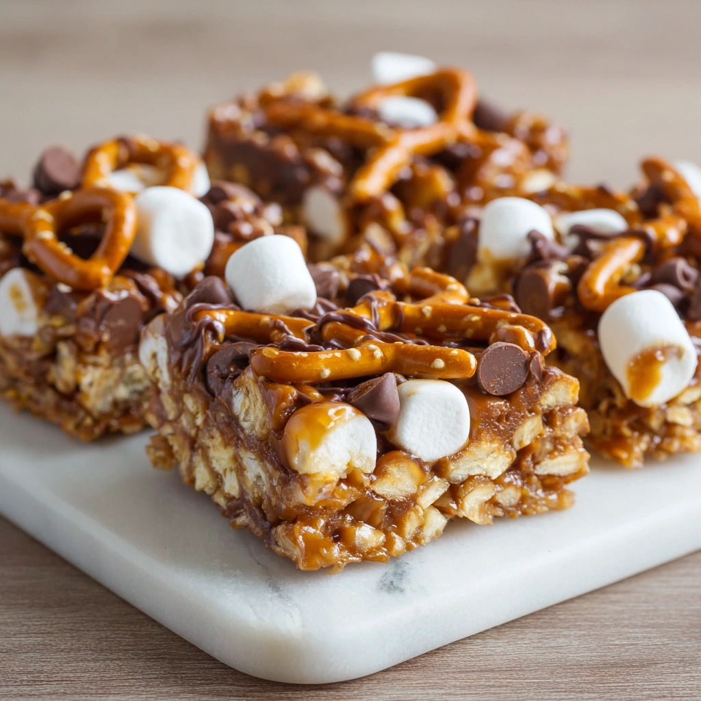 No-Bake Caramel Pretzel Crunch Bars You Can’t Resist!