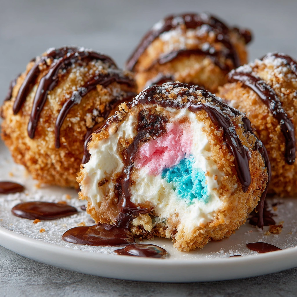 Crispy Cotton Candy Cheesecake Bombs That Wow Every Bite!