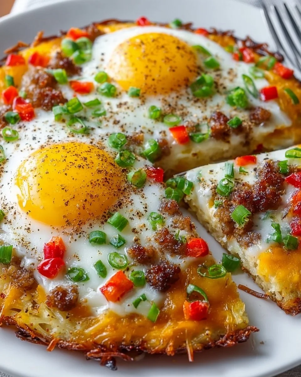 Breakfast Pizza Hash Brown Crust