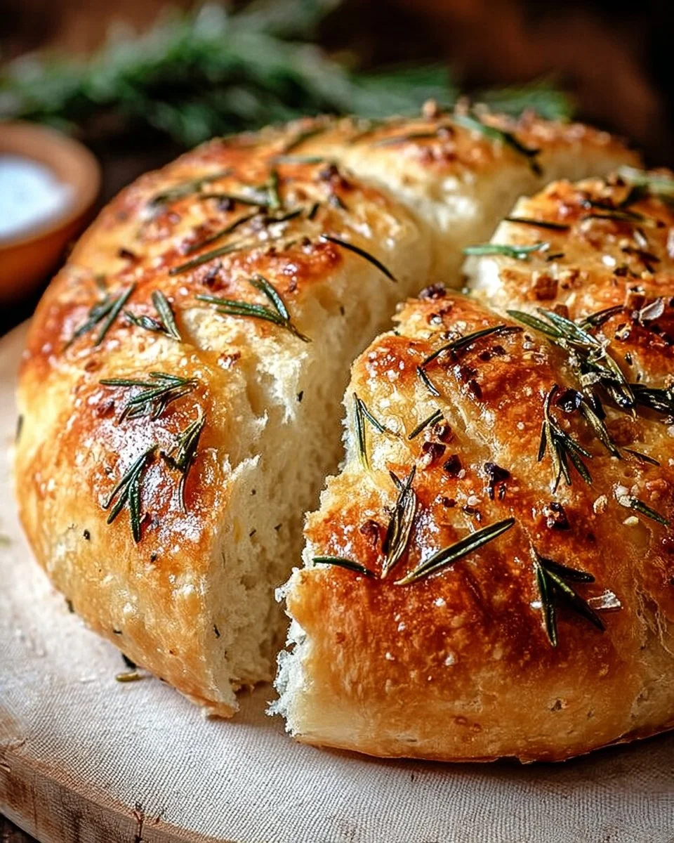 Easy Roasted Garlic Rosemary Artisan Bread – The Best Homemade Loaf