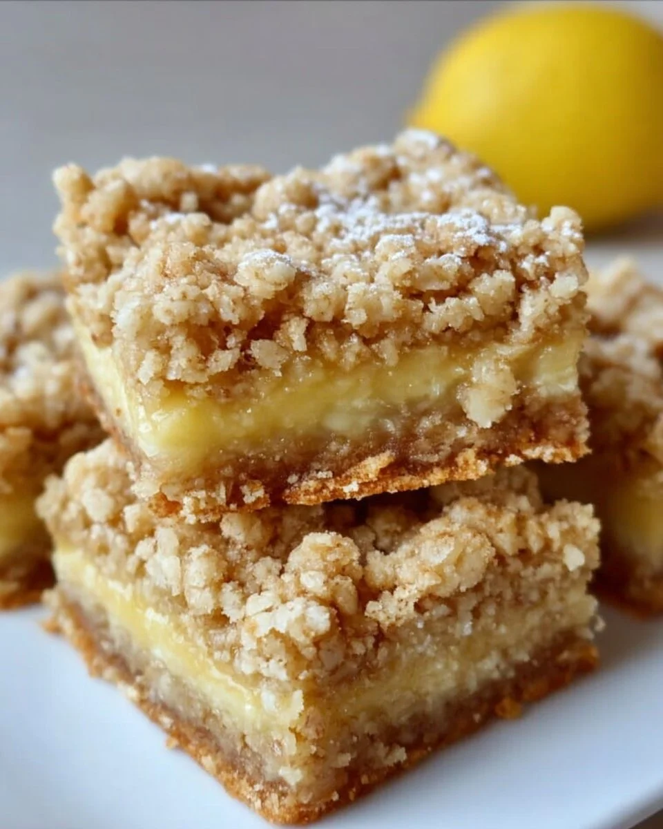 Lemon Oatmeal Crumble Bars
