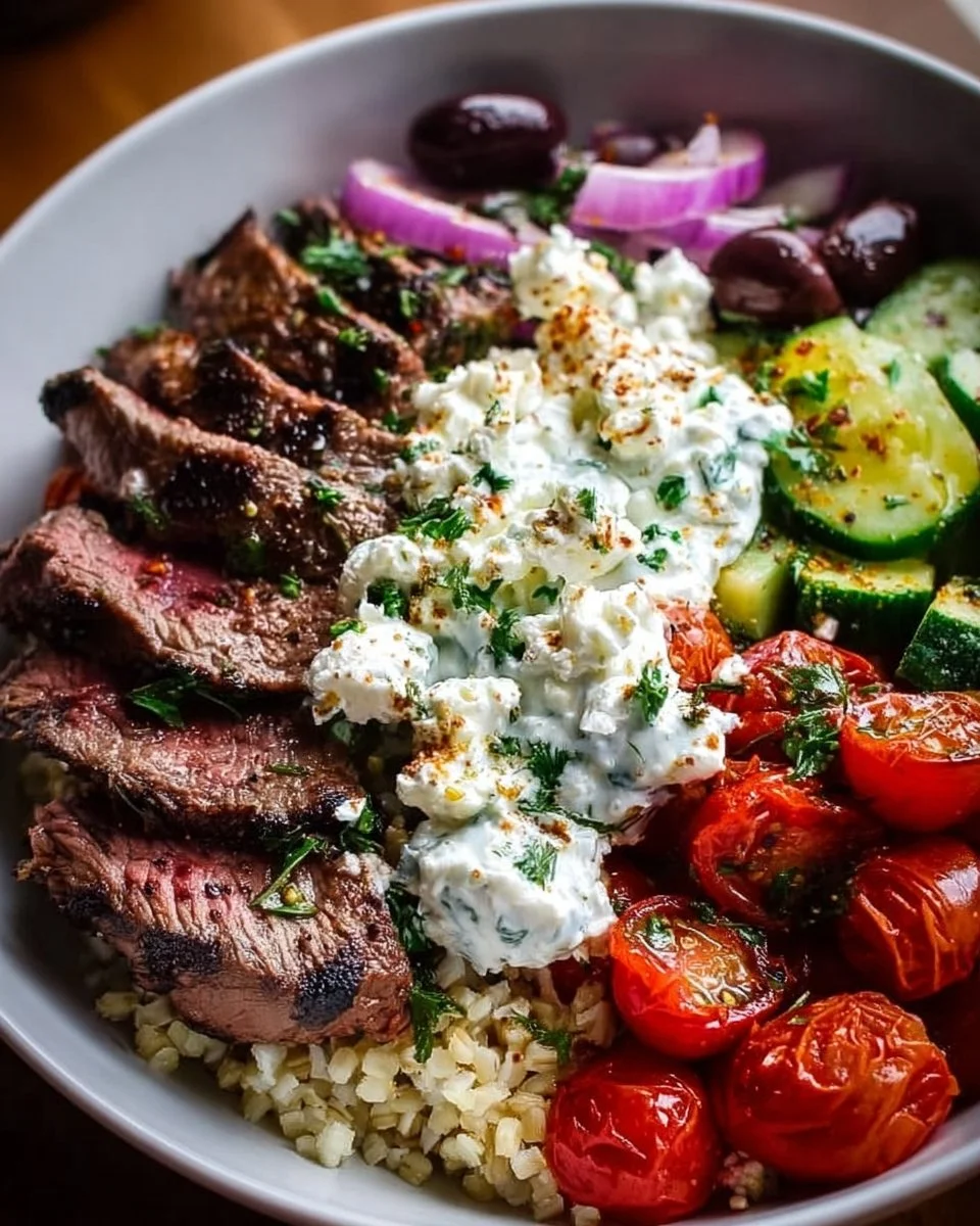 Mediterranean Steak Bowl Recipe