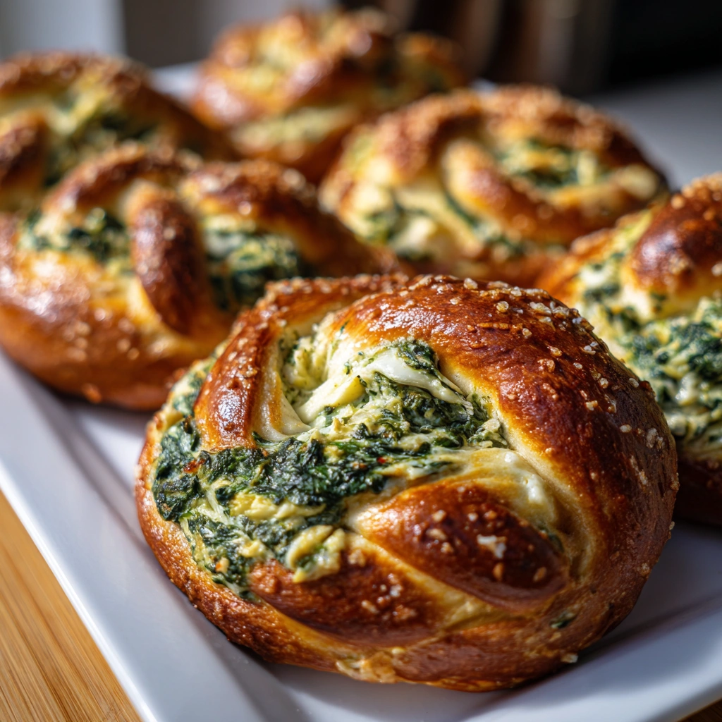 Spinach Artichoke Stuffed Pretzel: A Must-Try Snack!