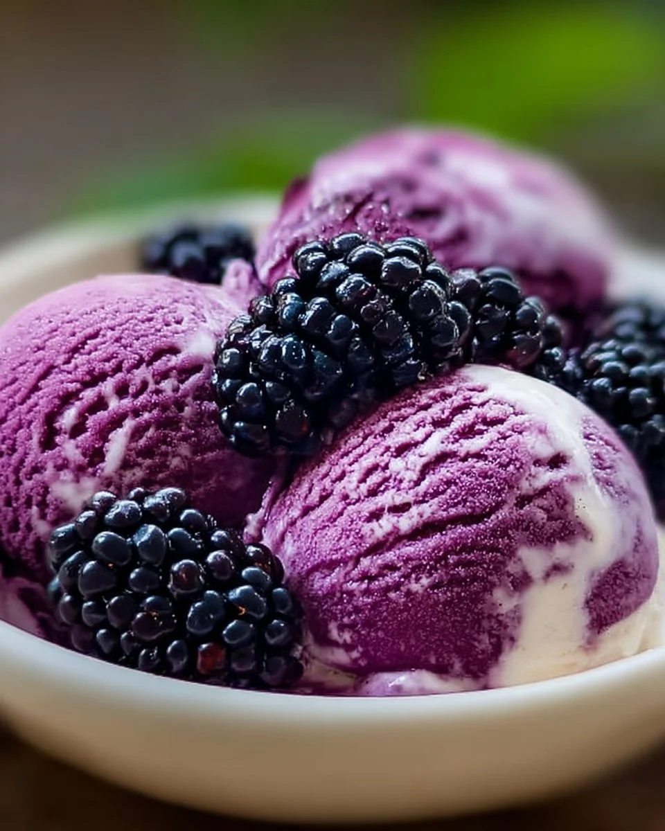 Blackberry Honey Ice Cream