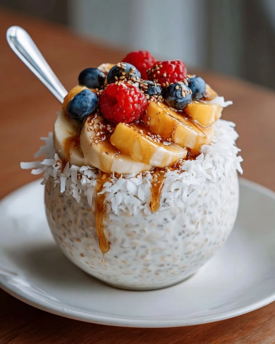 Healthy Coconut Cream Overnight Oats