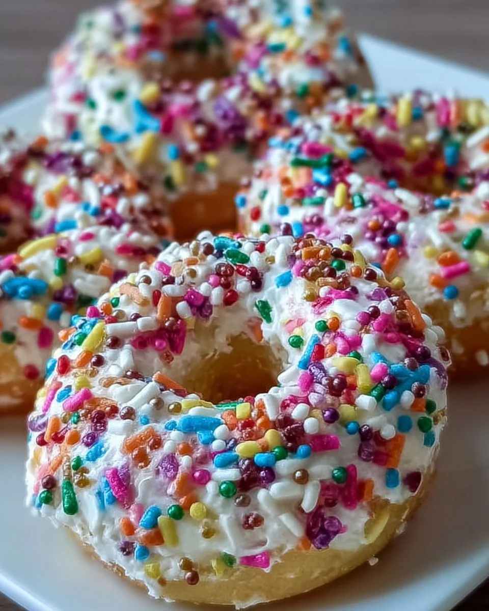 Rainbow Sprinkle Protein Bagels