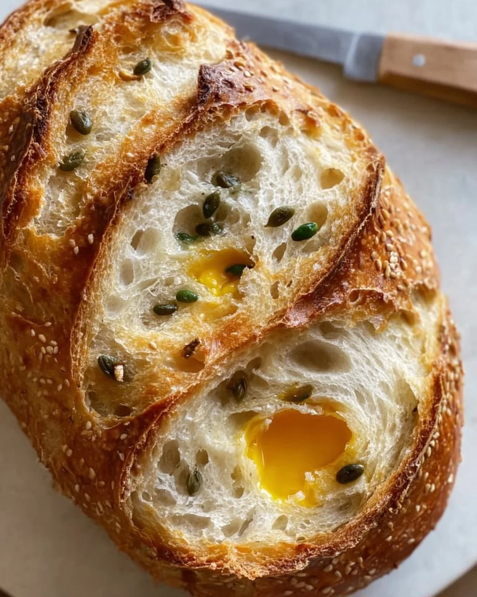 Sourdough Loaf with Olive Oil and Egg