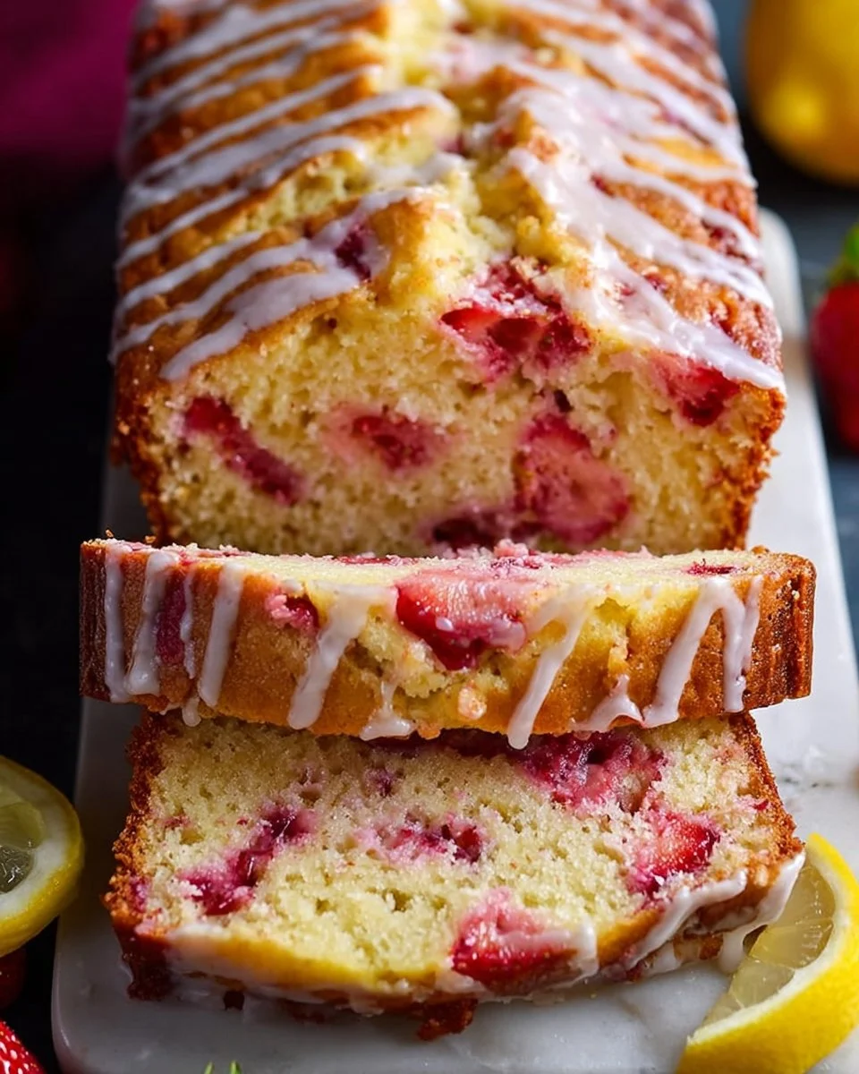 Strawberry Lemonade Quick Bread