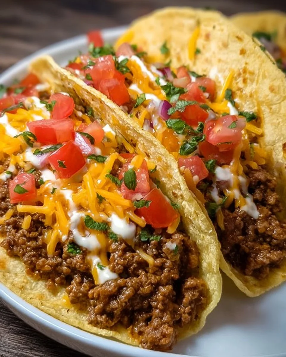 Cheesy Rotel Beef Soft Tortilla Tacos