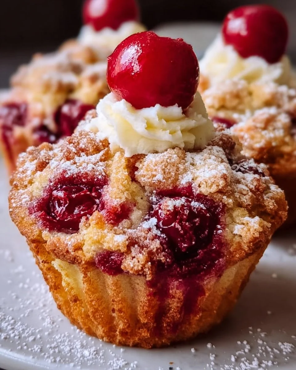 Cherry Cobbler Muffins