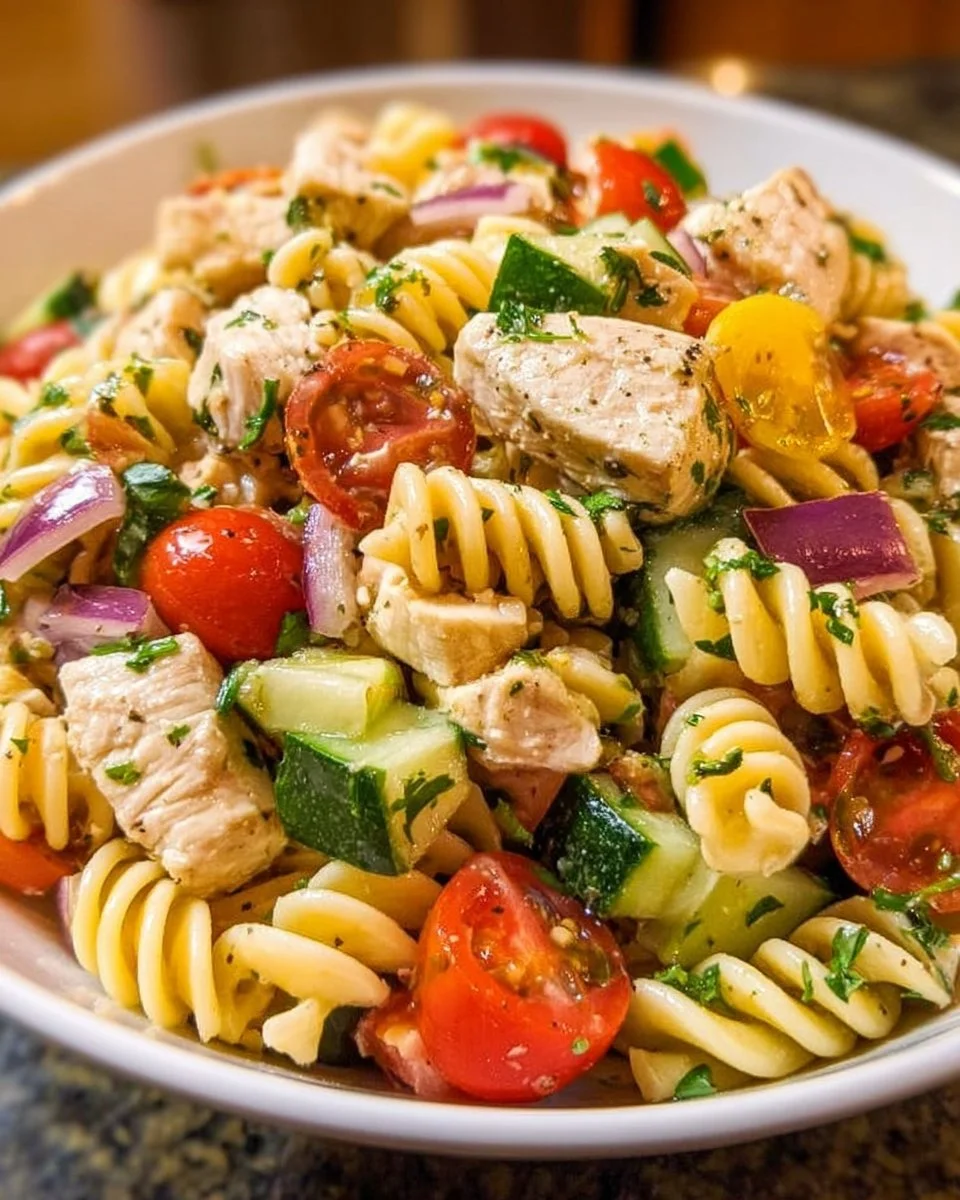 Italian Chicken and Pasta Salad
