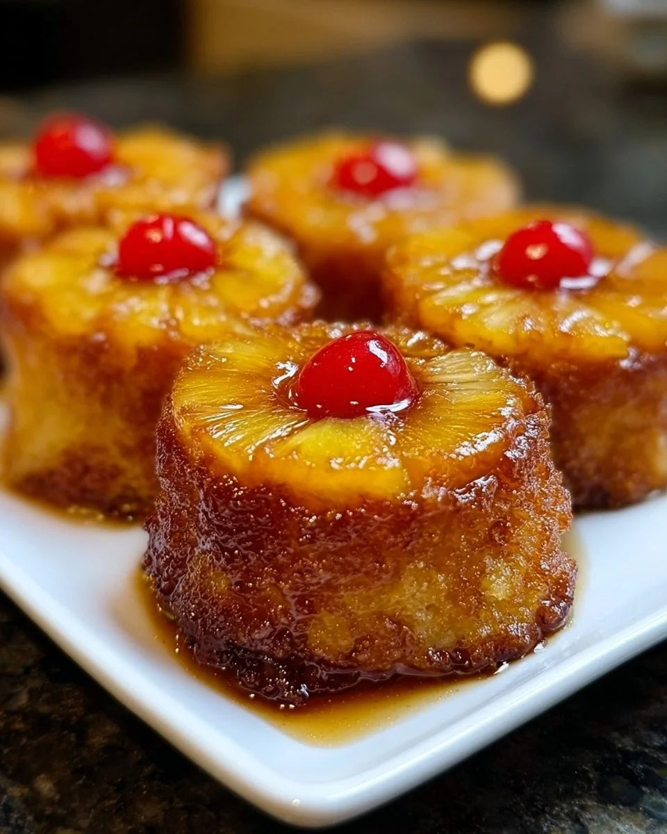Mini Pineapple Upside Down Cakes