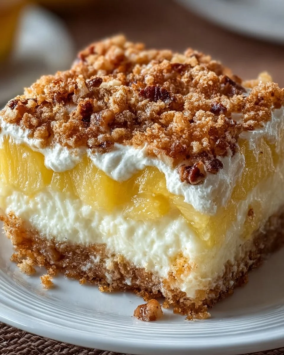 Pineapple Pecan Cream Cheese Crunch Bake