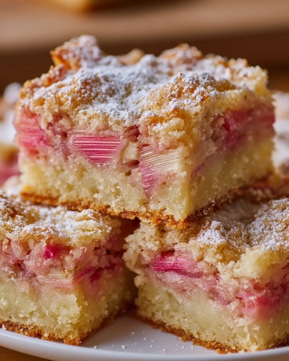 Rhubarb Custard Bars
