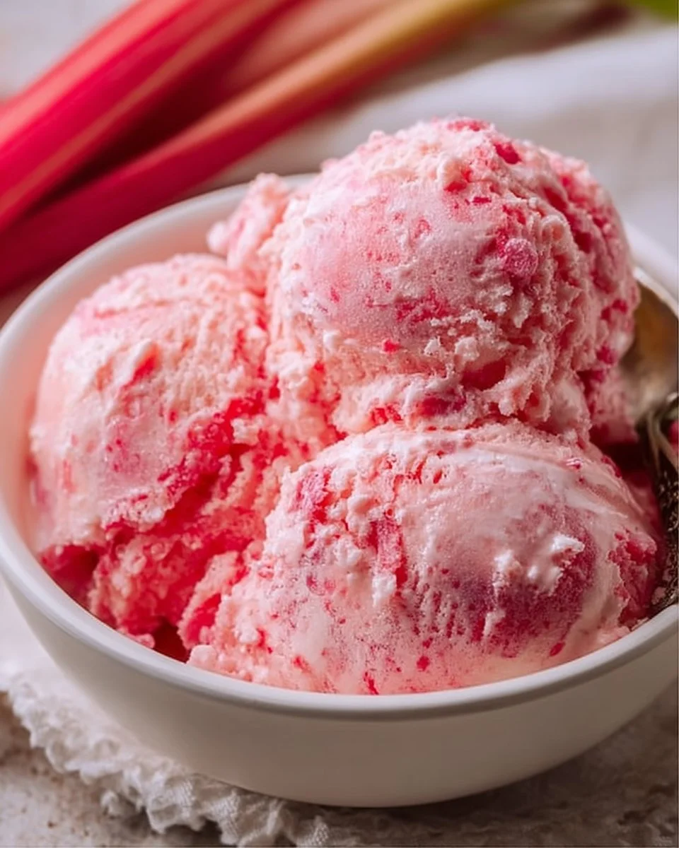Rhubarb Ice Cream