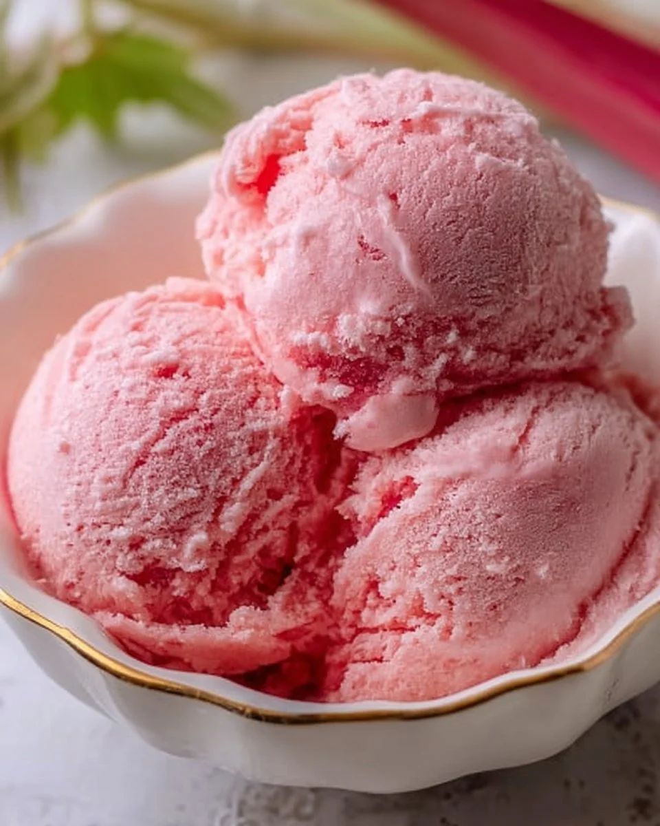 Rhubarb Ice Cream