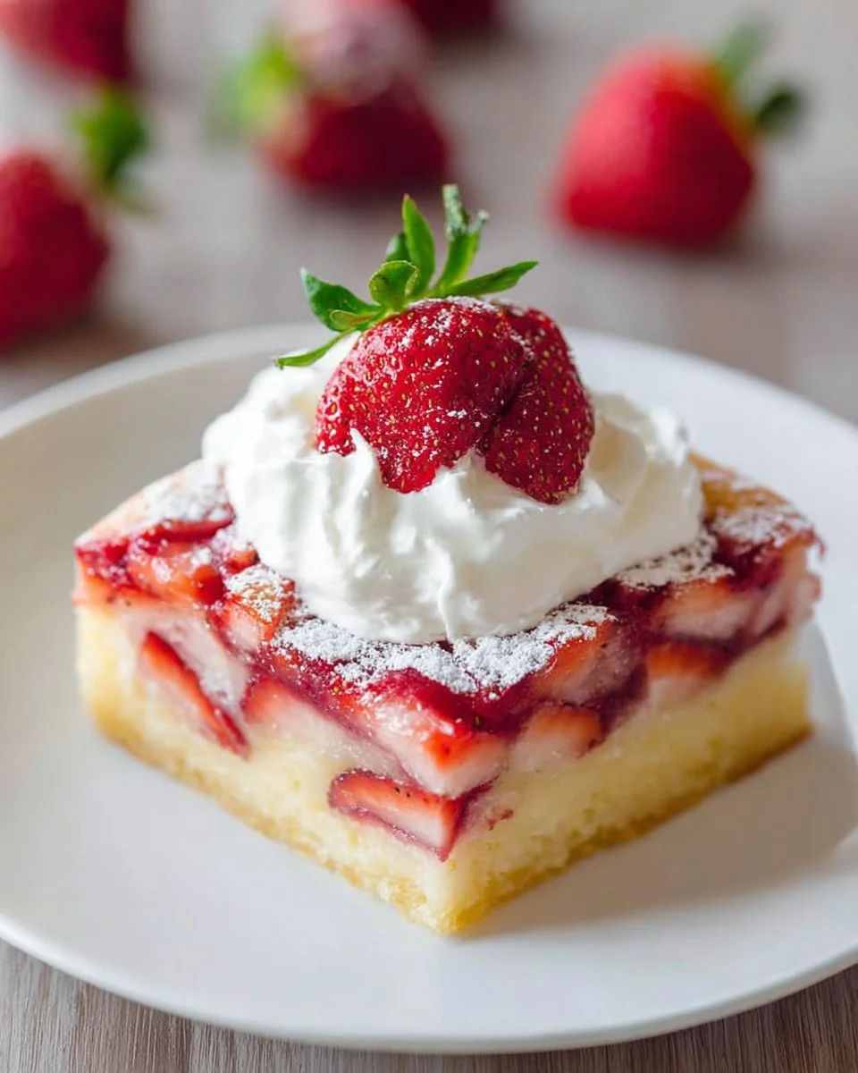 Strawberry Custard Bars