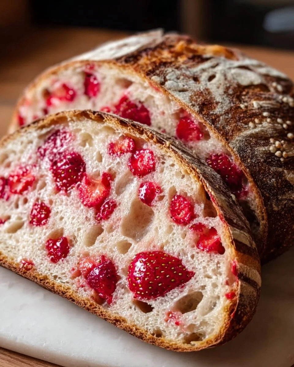 Strawberry Sourdough Bread