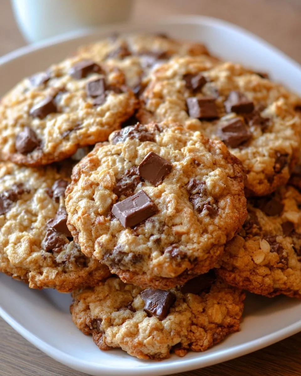 Chewy Oatmeal Chocolate Chip Cookies
