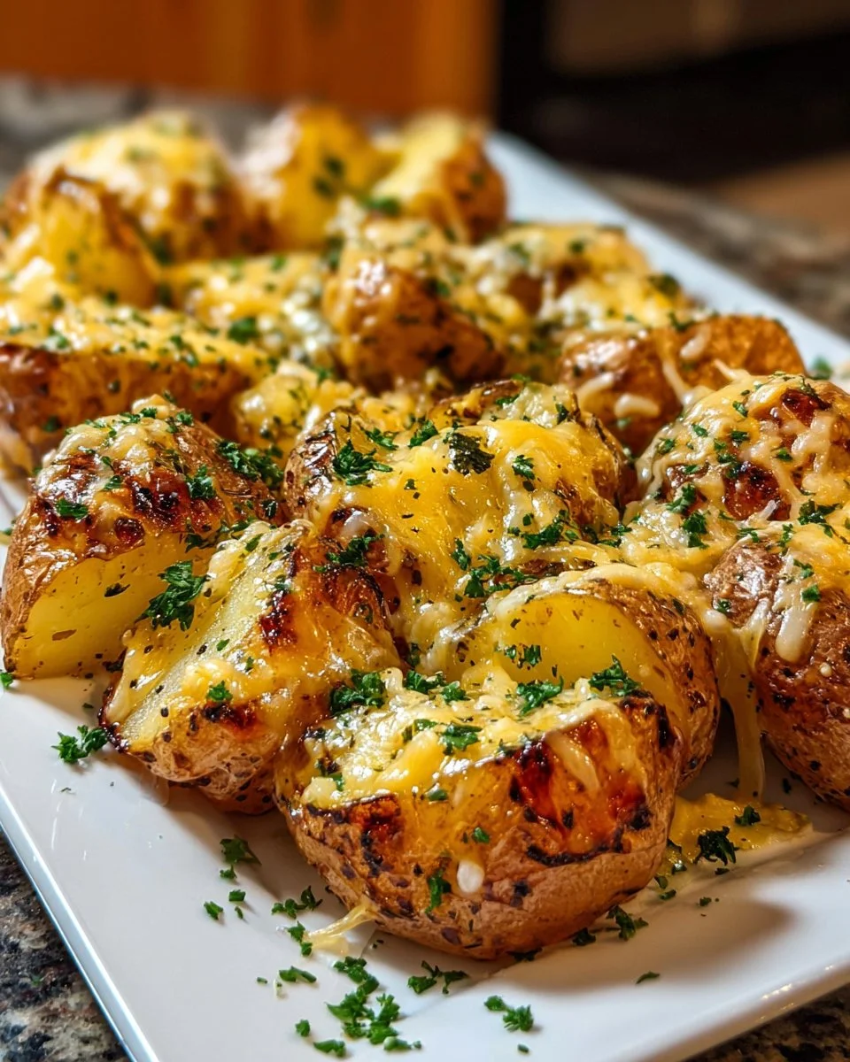Grilled Cheesy Garlic Potatoes