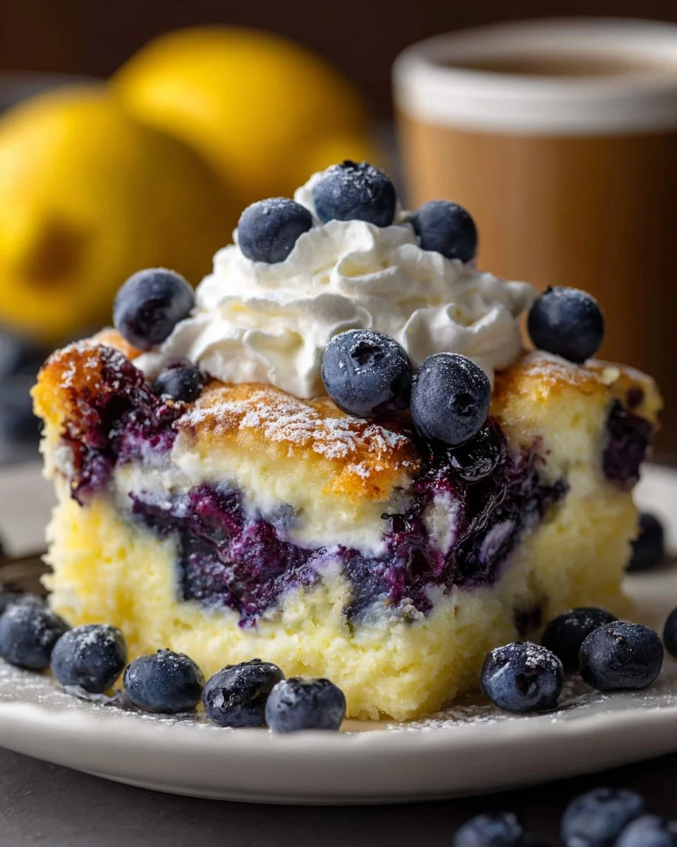 Lemon Blueberry Cheesecake Dump Cake