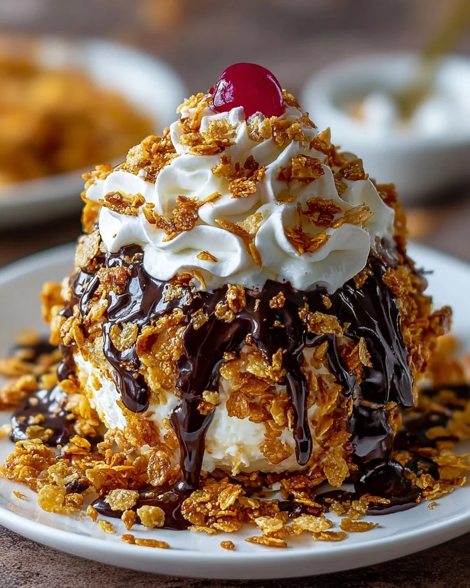 No-Fry Fried Ice Cream Dessert