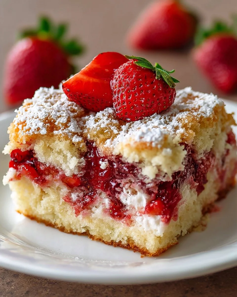 Strawberry Cheesecake Dump Cake