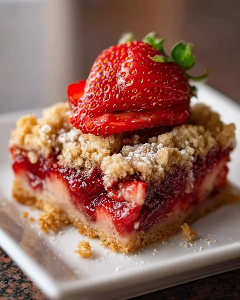 Strawberry Crumble Bars