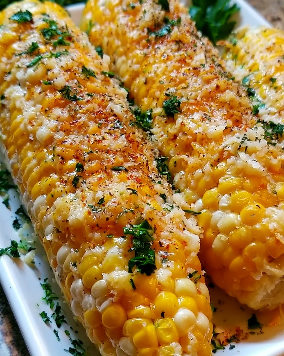 Garlic Parmesan Corn On The Cob