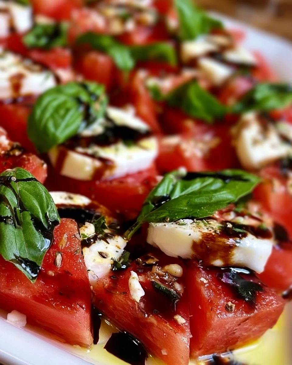 Grilled Caprese Watermelon Salad