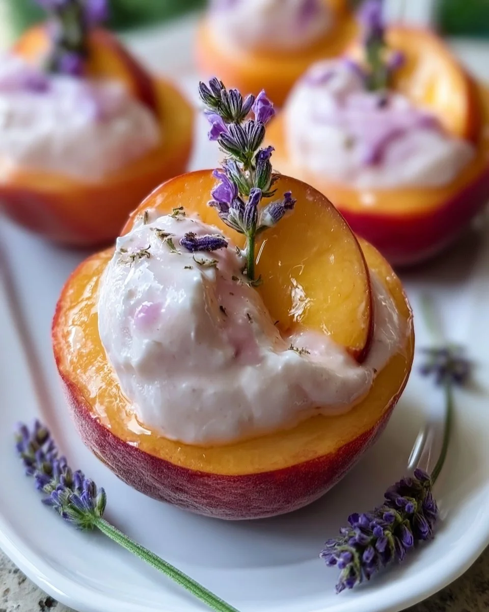 Lavender Honey Peach Cups