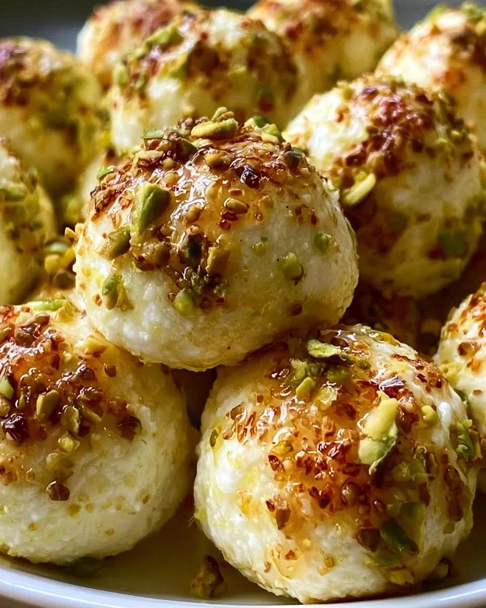 Ricotta Pistachio Honey Bites