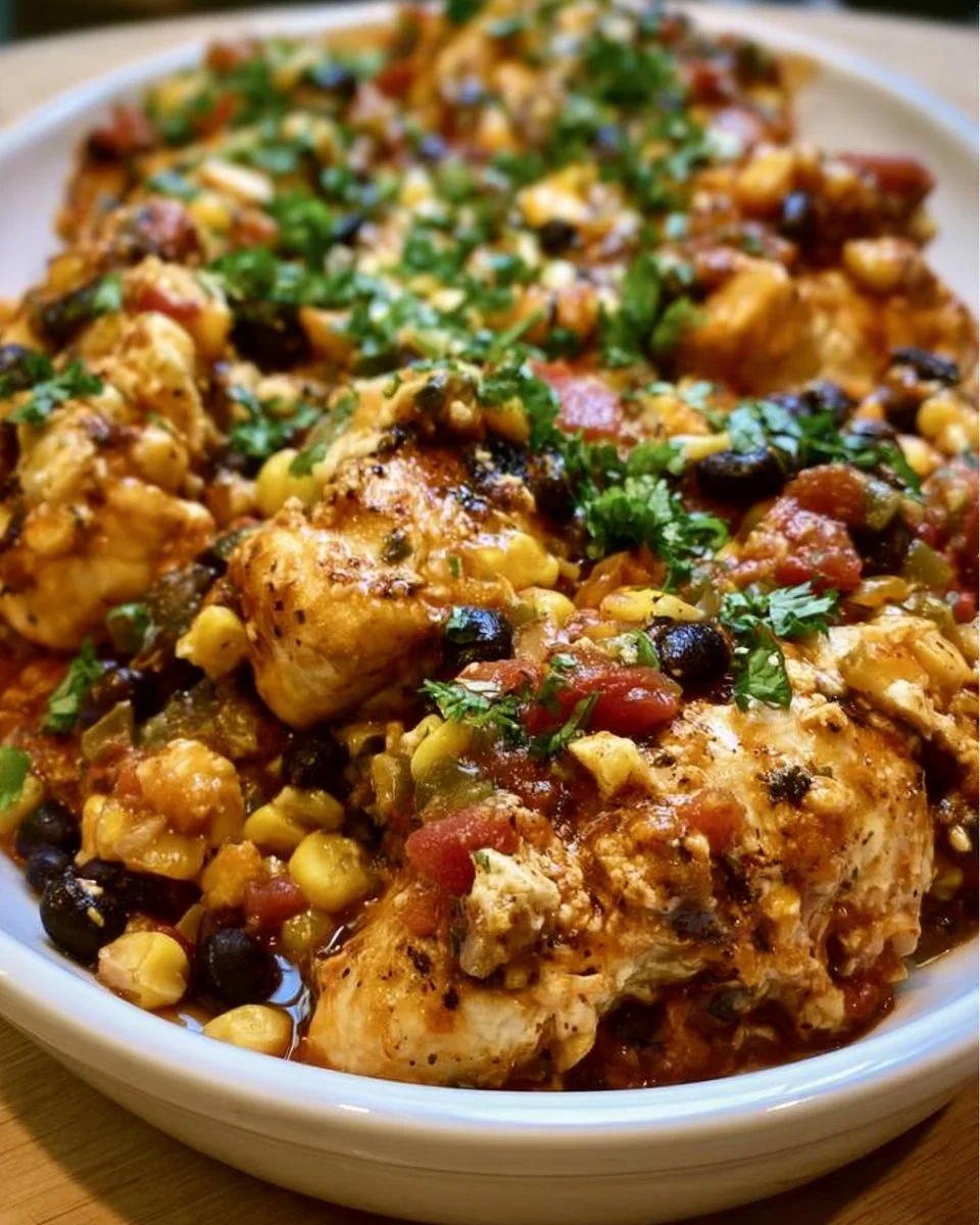 Amazing Cozy Crock Pot Fiesta Chicken