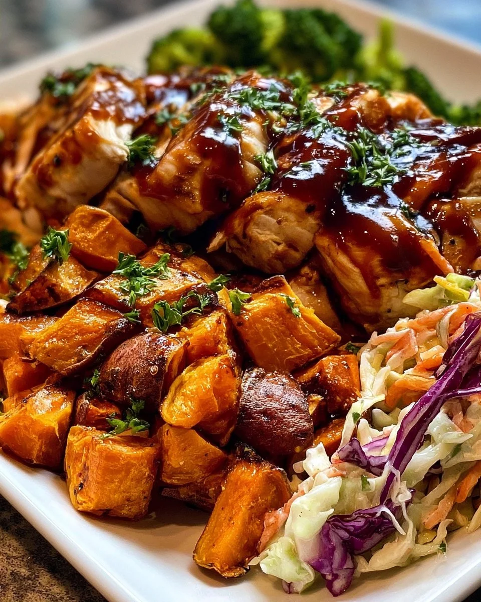 BBQ Chicken &amp; Roasted Sweet Potato Bowl