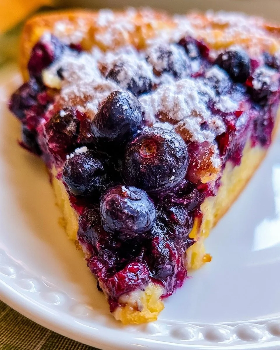 Crustless Blueberry Pie
