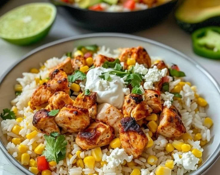 Easy Street Corn Chicken Rice Bowl