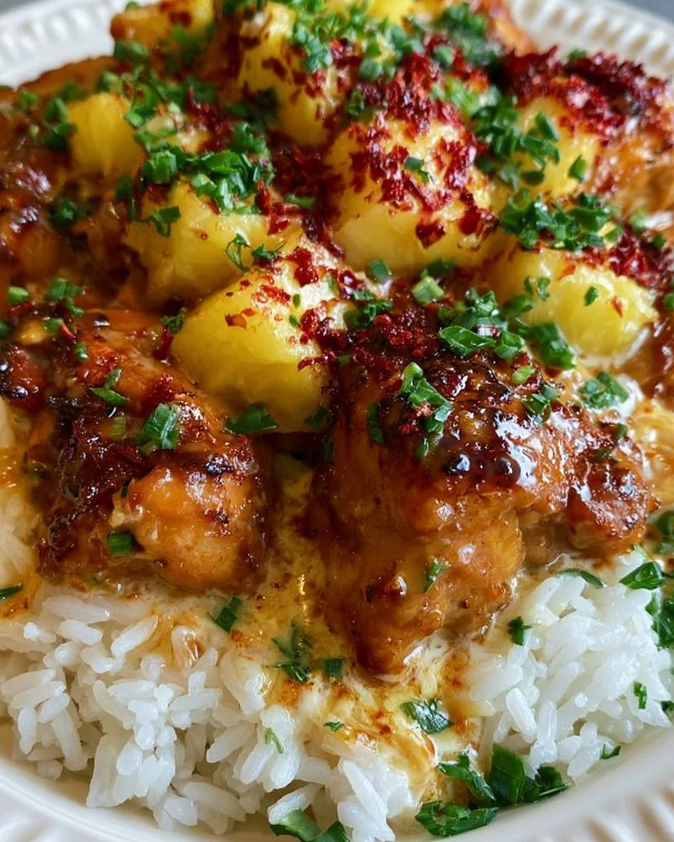 Hawaiian Chicken with Coconut Rice