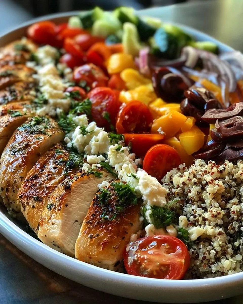 Healthy Mediterranean Chicken Bowl