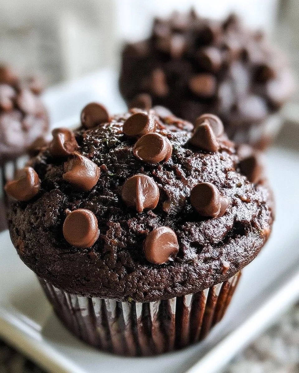 Triple Chocolate Zucchini Muffins